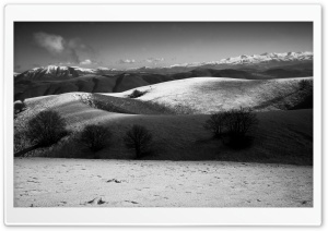 Sibillini Mountains Black and White Ultra HD Wallpaper for 4K UHD Widescreen desktop, tablet & smartphone