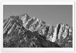 Sierra Nevada Mountains, Stars, Black and White Ultra HD Wallpaper for 4K UHD Widescreen desktop, tablet & smartphone