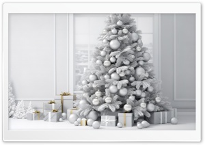 Silver Christmas Tree Ultra HD Wallpaper for 4K UHD Widescreen desktop, tablet & smartphone
