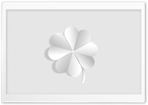 Silver Lucky Four Leaf Clover Ultra HD Wallpaper for 4K UHD Widescreen desktop, tablet & smartphone
