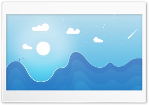 Simple Landscape Illustration Ultra HD Wallpaper for 4K UHD Widescreen desktop, tablet & smartphone