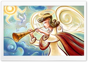 Singing Angel Christmas Ultra HD Wallpaper for 4K UHD Widescreen desktop, tablet & smartphone