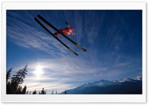Skiing Jump Ultra HD Wallpaper for 4K UHD Widescreen desktop, tablet & smartphone