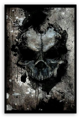 skull grunge UltraHD Wallpaper for Mobile 3:2 - DVGA HVGA HQVGA ( Apple PowerBook G4 iPhone 4 3G 3GS iPod Touch ) ;