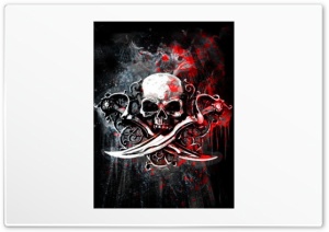 Skulls And Daggers 4K UHD Wallpaper for Widescreen and UltraWide Desktop, UltraHD TV, Smartphone, Tablet