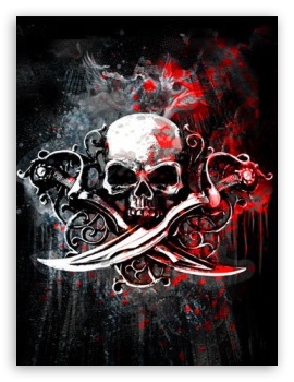 Skulls And Daggers UltraHD Wallpaper for Mobile 4:3 - UXGA XGA SVGA ;