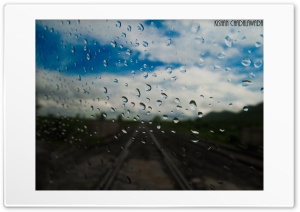 Sky. Rain. Railtracks. Ultra HD Wallpaper for 4K UHD Widescreen desktop, tablet & smartphone
