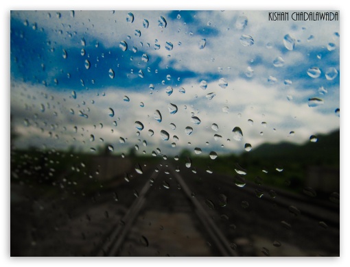 Sky. Rain. Railtracks. UltraHD Wallpaper for Standard 4:3 Fullscreen UXGA XGA SVGA ; iPad 1/2/Mini ; Mobile 4:3 - UXGA XGA SVGA ;