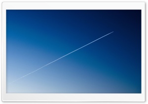 Sky Gradient. And Trace of an Airplane Ultra HD Wallpaper for 4K UHD Widescreen desktop, tablet & smartphone
