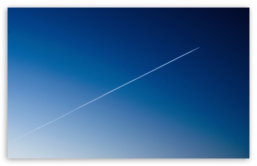 sky gradient and trace of an airplane t2