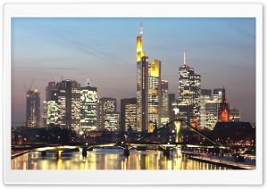 Skyline of Frankfurt am Main, Germany Ultra HD Wallpaper for 4K UHD Widescreen desktop, tablet & smartphone