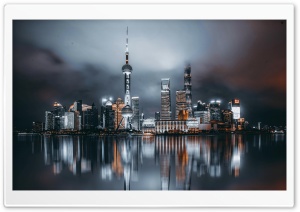 Skyline of Shanghai Ultra HD Wallpaper for 4K UHD Widescreen desktop, tablet & smartphone