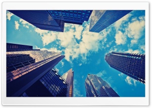 Skyscrapers Blue Sky Ultra HD Wallpaper for 4K UHD Widescreen desktop, tablet & smartphone
