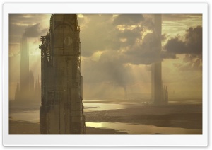 Skyscrapers Fantasy Art Ultra HD Wallpaper for 4K UHD Widescreen desktop, tablet & smartphone