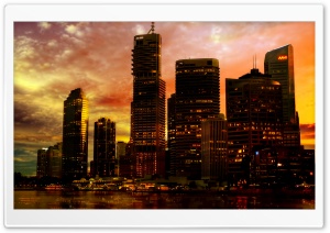 Skyscrapers In The Sunset Ultra HD Wallpaper for 4K UHD Widescreen desktop, tablet & smartphone