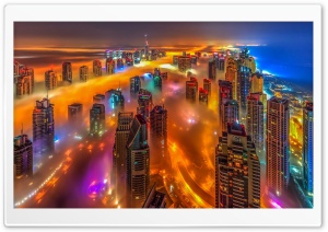 Skyscrapers Rising Into the Clouds 4K UHD Wallpaper for Widescreen and UltraWide Desktop, UltraHD TV, Smartphone, Tablet