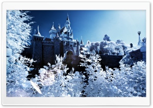 Sleeping Beauty Castle Winter Ultra HD Wallpaper for 4K UHD Widescreen desktop, tablet & smartphone