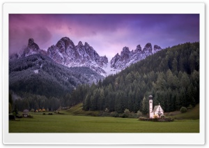Small Church, Mountain Landscape, Italy Ultra HD Wallpaper for 4K UHD Widescreen desktop, tablet & smartphone