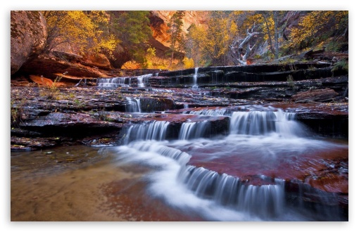 Small Creek In Zion National Park UltraHD Wallpaper for HD 16:9 ; Widescreen 16:10 5:3 ;