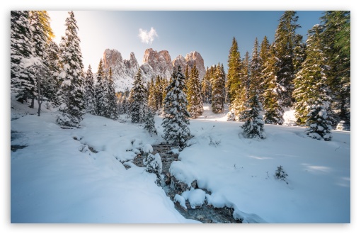 Small Creek, Snowy Mountain Landscape UltraHD Wallpaper for UHD 16:9 ; HD 16:9 ; UltraWide 21:9 24:10 32:9 32:10 ; Widescreen 16:10 5:3 ; Fullscreen 4:3 5:4 3:2 ; Tablet 1:1 ; Mobile 9:16 9:19.5 9:20 9:21 9:22 10:16 2:3 3:5 3:4 ; Dual 16:10 5:3 16:9 4:3 5:4 3:2 ;