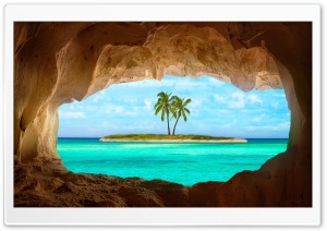 Small Island With Palm Tree Ultra HD Wallpaper for 4K UHD Widescreen desktop, tablet & smartphone