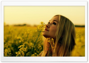Smelling Flowers Ultra HD Wallpaper for 4K UHD Widescreen desktop, tablet & smartphone