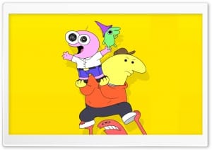 Smiling Friends sitcom   Pim, Charlie, Glep 4K UHD Wallpaper for Widescreen and UltraWide Desktop, UltraHD TV, Smartphone, Tablet