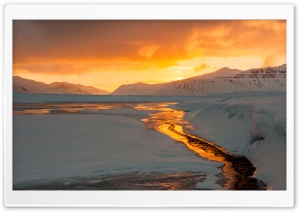 Snaefellsnes peninsula landscape, Orange Sunrise, Winter, Iceland Ultra HD Wallpaper for 4K UHD Widescreen desktop, tablet & smartphone