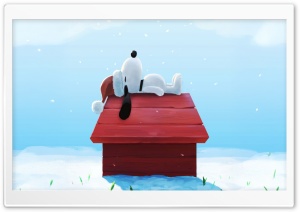 Snoopy, Winter, Snow, Christmas, Peanuts 4K UHD Wallpaper for Widescreen and UltraWide Desktop, UltraHD TV, Smartphone, Tablet