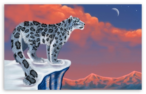 Anime snow leopard decorative poster | Zazzle