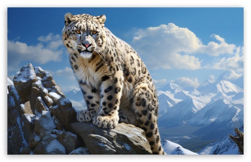 Snow Leopards in their Natural Habitat Digital Art UltraHD Wallpaper for UHD 16:9 ; HD 16:9 ; UltraWide 21:9 24:10 ; Widescreen 16:10 5:3 ; Fullscreen 4:3 5:4 3:2 ; Tablet 1:1 ; Mobile 9:16 9:19.5 9:20 9:21 9:22 10:16 2:3 3:5 3:4 ;