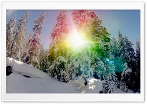Snow Rainbow Circle Ultra HD Wallpaper for 4K UHD Widescreen desktop, tablet & smartphone