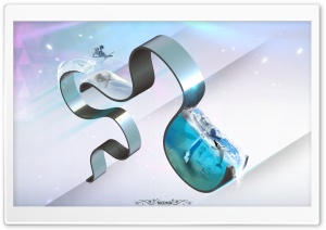 Snow Skiing 3D Ultra HD Wallpaper for 4K UHD Widescreen desktop, tablet & smartphone