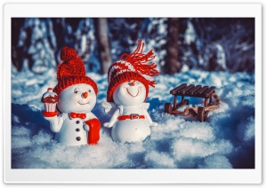 Snowman Macro Ultra HD Wallpaper for 4K UHD Widescreen desktop, tablet & smartphone