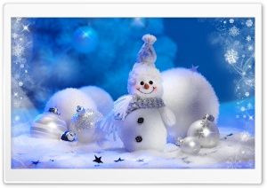 Snowman New Year Holiday Ultra HD Wallpaper for 4K UHD Widescreen Desktop, Lockscreen, Screensaver, TV, Tablet, Smartphone