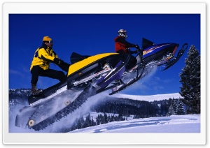 Snowmobile Jump Ultra HD Wallpaper for 4K UHD Widescreen desktop, tablet & smartphone