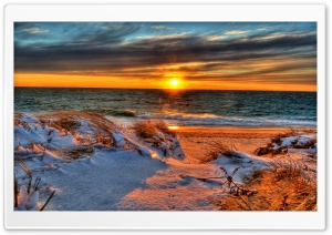 Snowy Beach Ultra HD Wallpaper for 4K UHD Widescreen desktop, tablet & smartphone