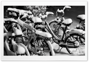 Snowy Bicycles Ultra HD Wallpaper for 4K UHD Widescreen desktop, tablet & smartphone