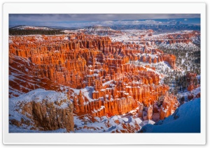 Snowy Canyon Landscape Ultra HD Wallpaper for 4K UHD Widescreen Desktop, Lockscreen, Screensaver, TV, Tablet, Smartphone