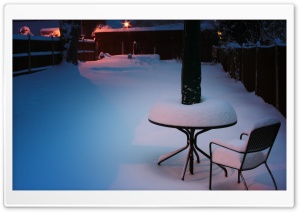 Snowy Courtyard Ultra HD Wallpaper for 4K UHD Widescreen desktop, tablet & smartphone