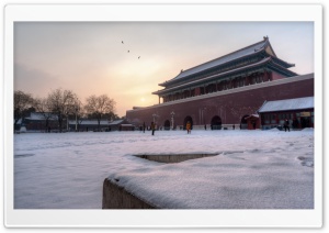 Snowy Morning at the Forbidden City Ultra HD Wallpaper for 4K UHD Widescreen desktop, tablet & smartphone