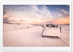 Snowy Road, Car Ultra HD Wallpaper for 4K UHD Widescreen desktop, tablet & smartphone