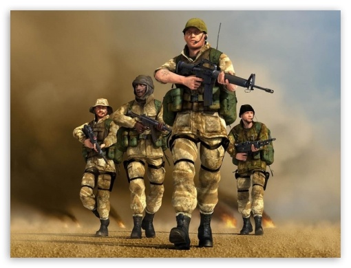 Soldiers UltraHD Wallpaper for Mobile 4:3 - UXGA XGA SVGA ;