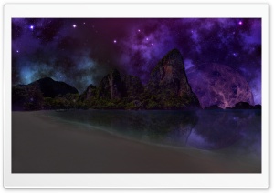 Space Beach Ultra HD Wallpaper for 4K UHD Widescreen desktop, tablet & smartphone