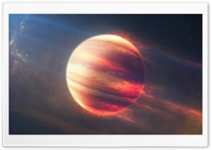 Space Fire Planet Ultra HD Wallpaper for 4K UHD Widescreen desktop, tablet & smartphone