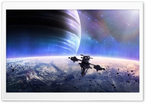 Space Station Big Planets Ultra HD Wallpaper for 4K UHD Widescreen desktop, tablet & smartphone