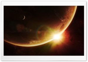 Space Sunrise Art Ultra HD Wallpaper for 4K UHD Widescreen desktop, tablet & smartphone