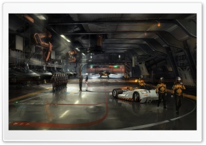 Spaceship Hangar Ultra HD Wallpaper for 4K UHD Widescreen desktop, tablet & smartphone