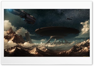 Spaceships 4K UHD Wallpaper for Widescreen and UltraWide Desktop, UltraHD TV, Smartphone, Tablet