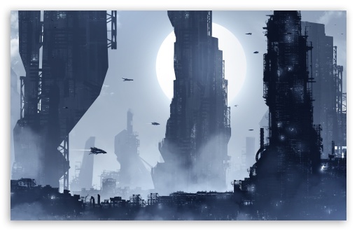 Spaceships Over Sci Fi City UltraHD Wallpaper for UHD 16:9 ; HD 16:9 ; UltraWide 21:9 24:10 32:9 32:10 ; Widescreen 16:10 5:3 ; Fullscreen 4:3 5:4 3:2 ; Tablet 1:1 ; Mobile 9:16 10:16 2:3 3:5 3:4 ; Dual 16:10 5:3 16:9 4:3 5:4 3:2 ;